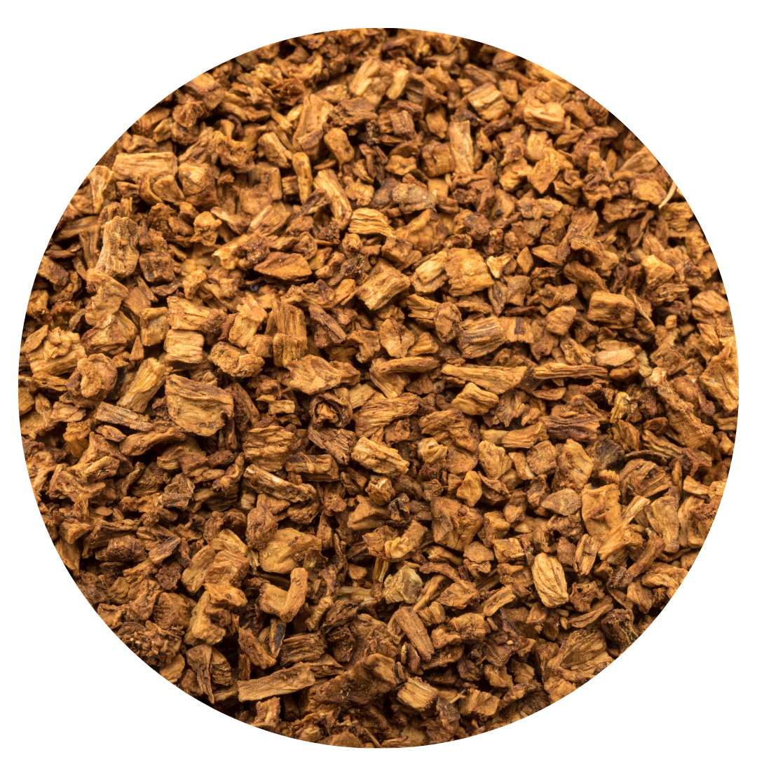 dried budrock root , one of the ingredients , loose leaf tea , made in australia