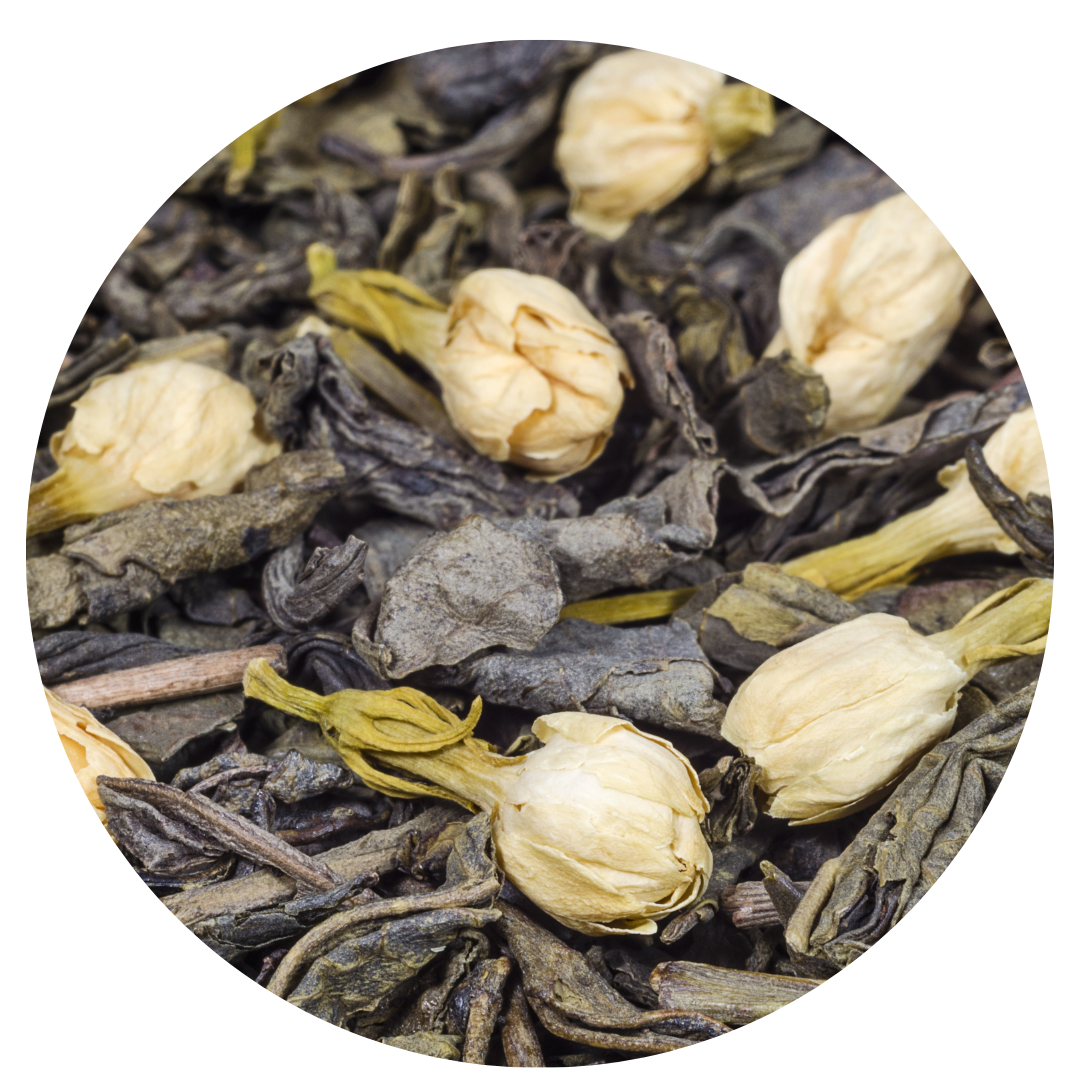 jasmine flower dried , tea, one of the ingredients , loose leaf tea , made in australia