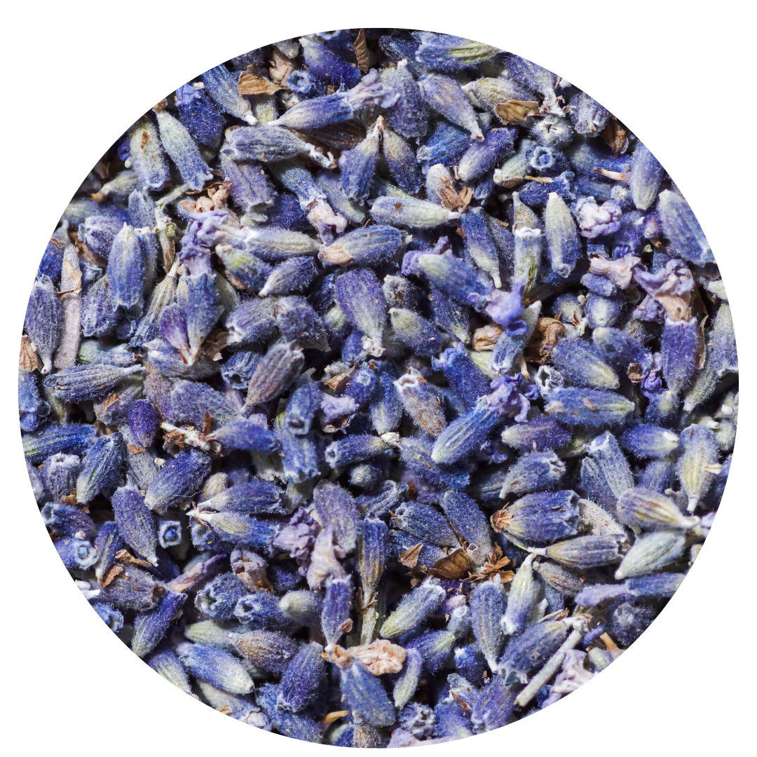 dried lavender, one of the ingredients , loose leaf tea , made in australia