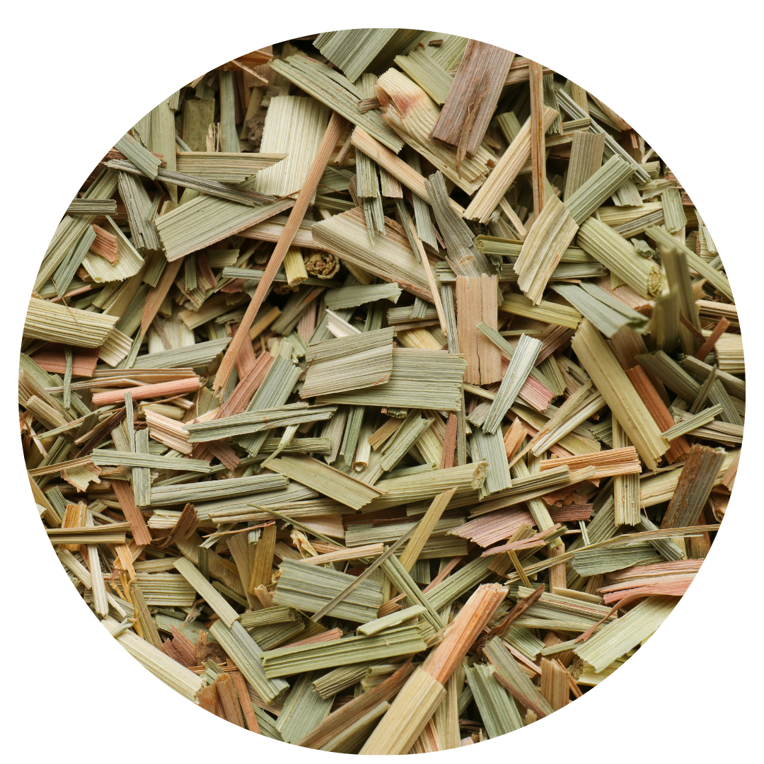 dried lemongrass, one of the ingredients , loose leaf tea , made in australia