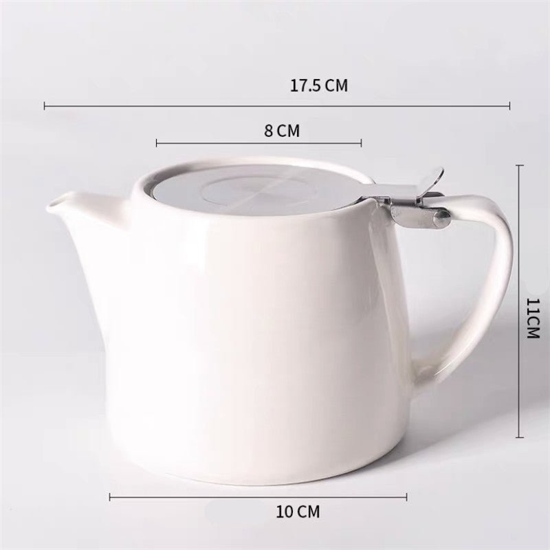 Ceramic tea pot white