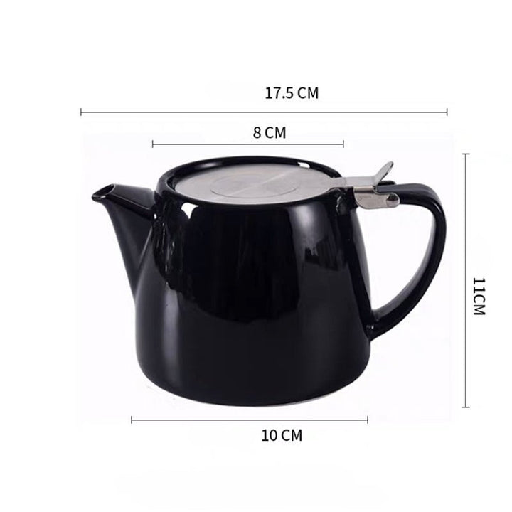 Ceramic tea pot black