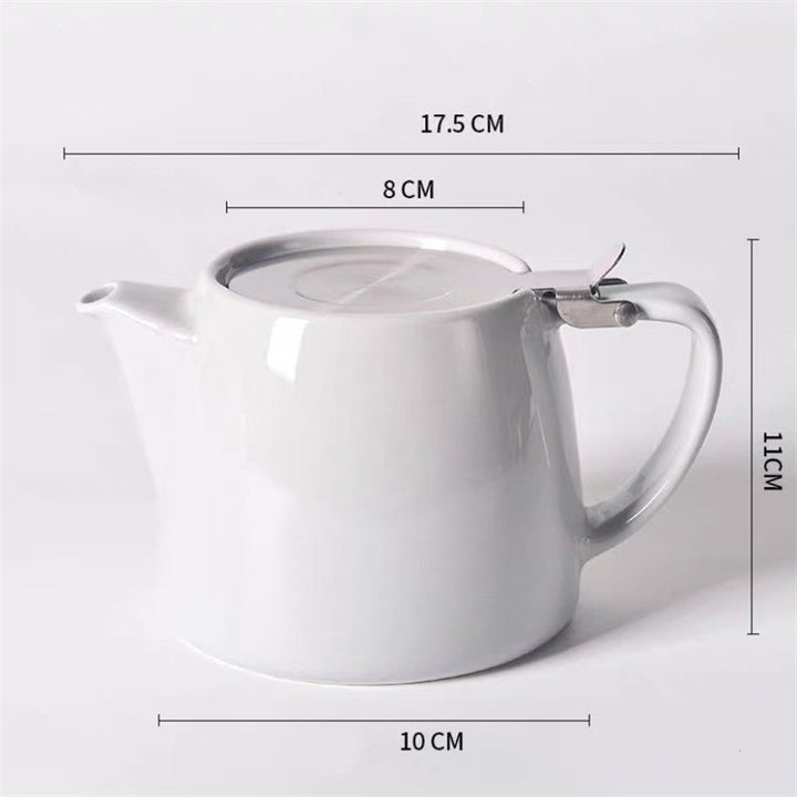 Ceramic tea pot white