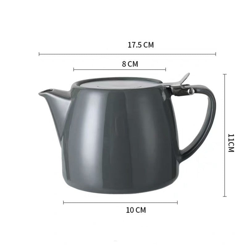 Ceramic tea pot black