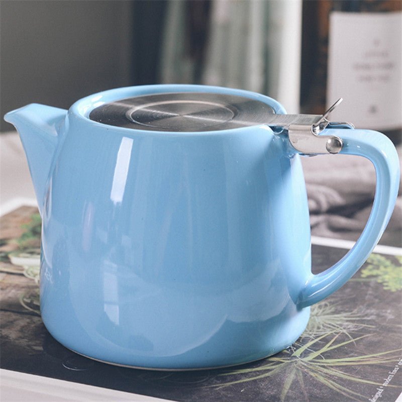 Ceramic teapot blue