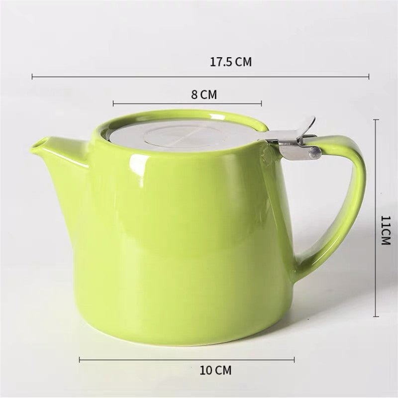 Ceramic tea pot green