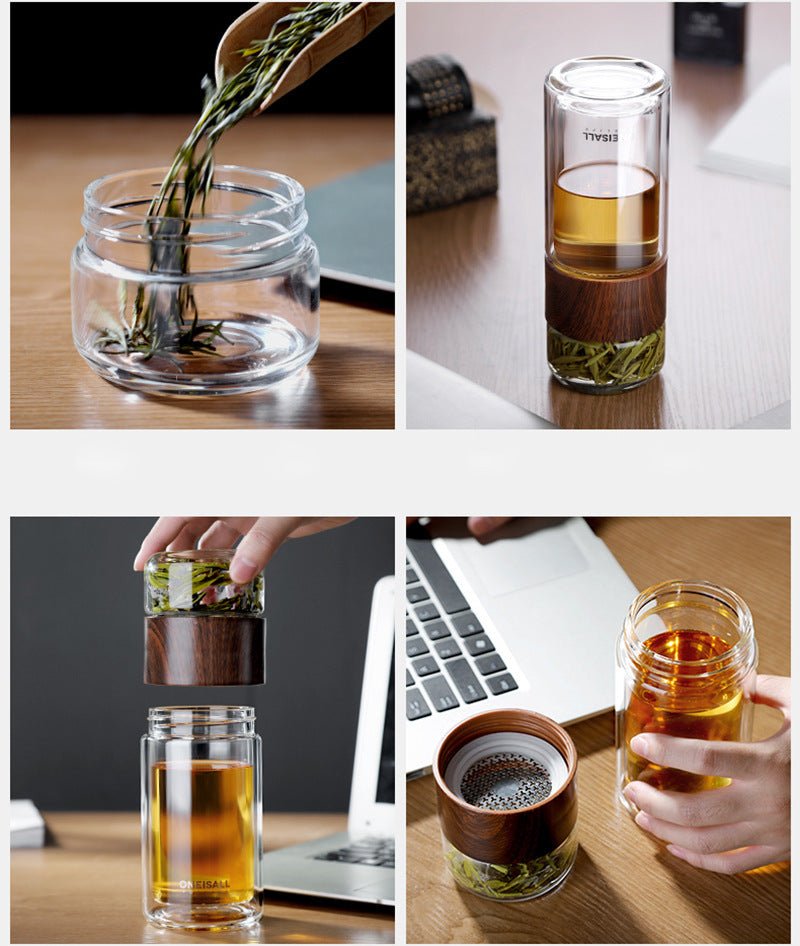 Portable Tea Cup Bottle with Infuser